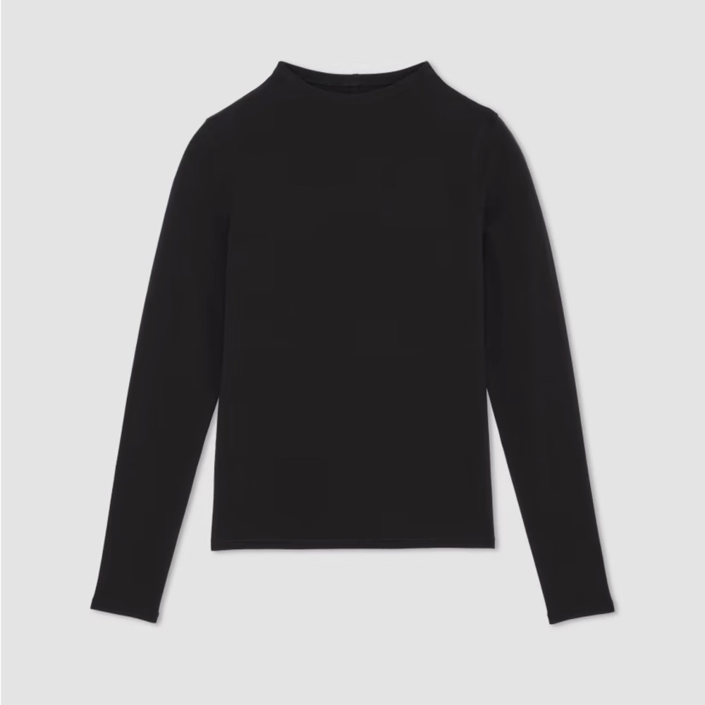 Everlane The Supima® Form Funnel Neck Tee in Black